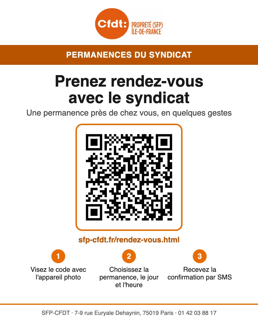 QR code prise de rendez-vous